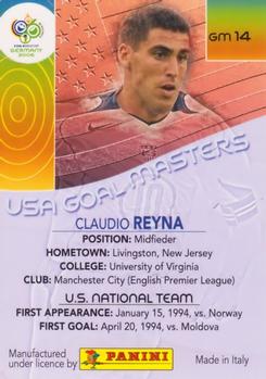 2006 Panini World Cup - USA Goal Masters #GM14 Claudio Reyna Back