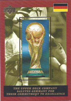 1994 Upper Deck World Cup Contenders English/Japanese - Upper Deck Salutes Germany Redemption #NNO Upper Deck Salutes Germany Trade Card Front