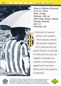 1998 Upper Deck Juventus FC #10 Gianfranco Zigoni Back