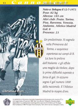1998 Upper Deck Juventus FC #13 Christian Vieri Back