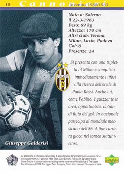 1998 Upper Deck Juventus FC #15 Guiseppe Galderisi Back