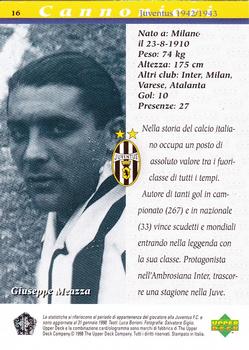 1998 Upper Deck Juventus FC #16 Giuseppe Meazza Back