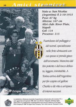 1998 Upper Deck Juventus FC #30 Omar Erique Sivori Back