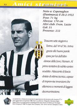 1998 Upper Deck Juventus FC #33 Karl Aage Praest Back