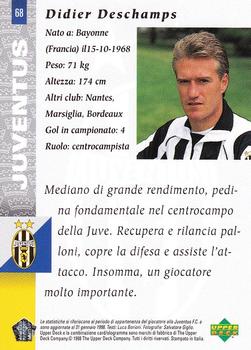 1998 Upper Deck Juventus FC #68 Didier Deschamps Back