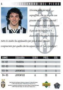 1994-95 Upper Deck Juventus FC Campione d'Italia #4 Alessandro Del Piero Back