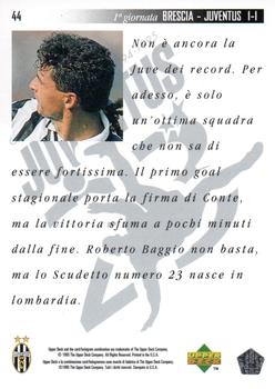 1994-95 Upper Deck Juventus FC Campione d'Italia #44 Brescia - Juventus 1-1 Back