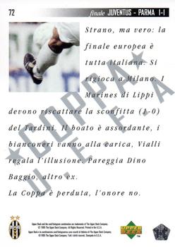 1994-95 Upper Deck Juventus FC Campione d'Italia #72 Juventus - Parma 1-1 Back