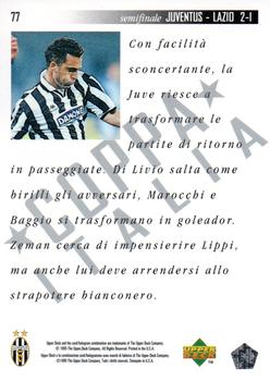 1994-95 Upper Deck Juventus FC Campione d'Italia #77 Juventus - Lazio 2-1 Back
