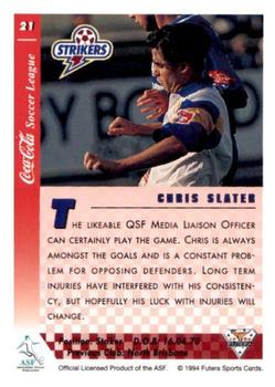 1994 Futera Australia NSL #21 Chris Slater Back