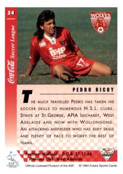 1994 Futera Australia NSL #24 Pedro Ricoy Back