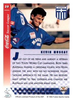 1994 Futera Australia NSL #39 Kevin Muscat Back