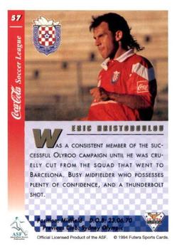 1994 Futera Australia NSL #57 Eric Hristodoulou Back