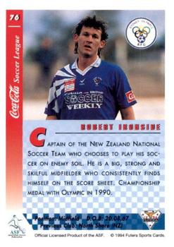 1994 Futera Australia NSL #76 Robert Ironside Back