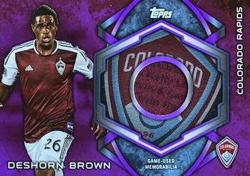 2014 Topps MLS - Relics Purple #KIT-DB Deshorn Brown Front