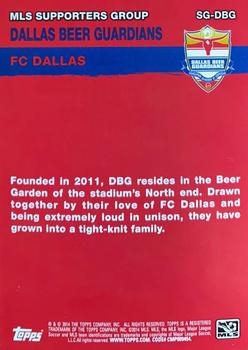2014 Topps MLS - Supporter Group #SG-DBG Dallas Beer Guardians Back