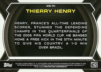 2014 Topps MLS - World's Stage #WS-TH Thierry Henry Back