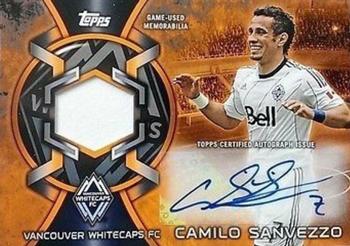 2014 Topps MLS - Relic Autographs Orange #AR-CS Camilo Sanvezzo Front