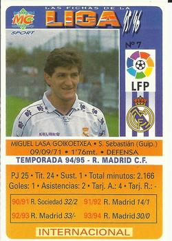 1995-96 Mundicromo Sport Las Fichas de La Liga #7 Lasa Back