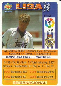 1995-96 Mundicromo Sport Las Fichas de La Liga #12 Laudrup Back