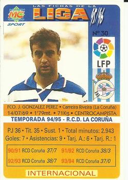 1995-96 Mundicromo Sport Las Fichas de La Liga #30 Fran Back