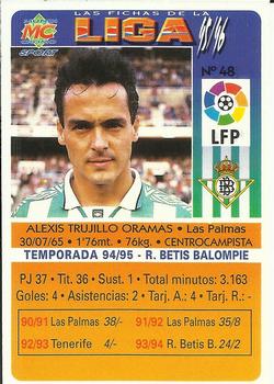 1995-96 Mundicromo Sport Las Fichas de La Liga #48 Alexis Back