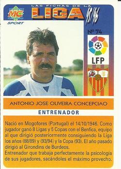 1995-96 Mundicromo Sport Las Fichas de La Liga #74 Toni Back