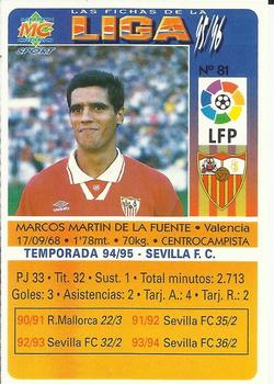 1995-96 Mundicromo Sport Las Fichas de La Liga #81 Marcos Back