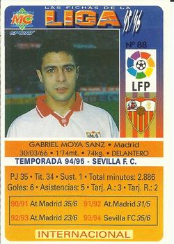 1995-96 Mundicromo Sport Las Fichas de La Liga #88 Moya Back