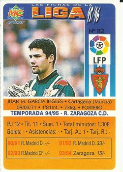 1995-96 Mundicromo Sport Las Fichas de La Liga #112 Juanmi Back