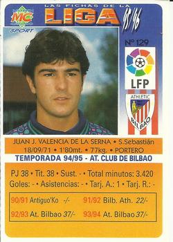 1995-96 Mundicromo Sport Las Fichas de La Liga #129 Valencia Back