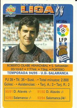 1995-96 Mundicromo Sport Las Fichas de La Liga #184 Olabe Back