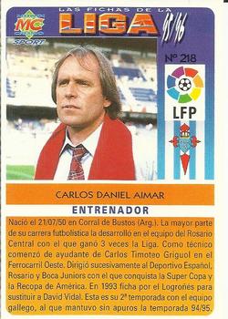 1995-96 Mundicromo Sport Las Fichas de La Liga #218 Aimar Back