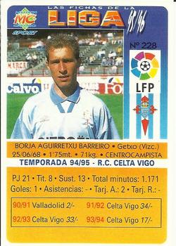 1995-96 Mundicromo Sport Las Fichas de La Liga #228 Agirretxu Back