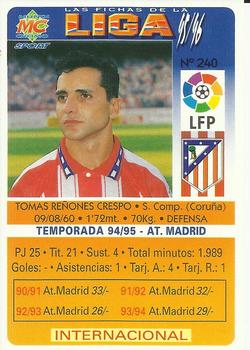 1995-96 Mundicromo Sport Las Fichas de La Liga #240 Tomas Back