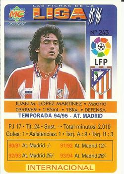 1995-96 Mundicromo Sport Las Fichas de La Liga #243 Lopez Back