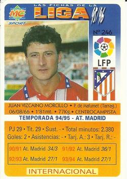 1995-96 Mundicromo Sport Las Fichas de La Liga #246 Vizcaino Back