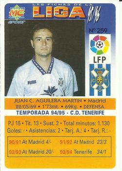 1995-96 Mundicromo Sport Las Fichas de La Liga #259 Aguilera Back
