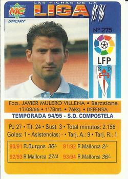 1995-96 Mundicromo Sport Las Fichas de La Liga #275 Villena Back