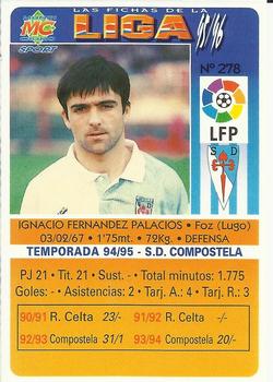 1995-96 Mundicromo Sport Las Fichas de La Liga #278b Nacho Back