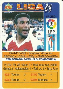 1995-96 Mundicromo Sport Las Fichas de La Liga #280 Passi Back