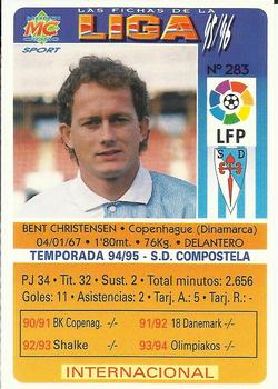 1995-96 Mundicromo Sport Las Fichas de La Liga #283 Christensen Back