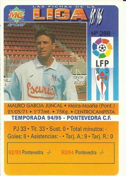 1995-96 Mundicromo Sport Las Fichas de La Liga #288 Mauro Back