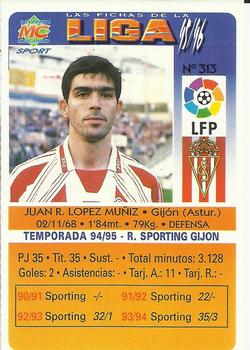1995-96 Mundicromo Sport Las Fichas de La Liga #313 Muñiz Back