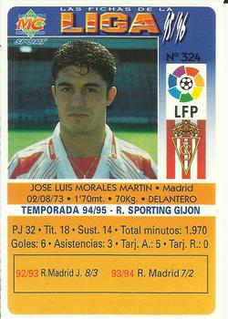 1995-96 Mundicromo Sport Las Fichas de La Liga #324 Morales Back