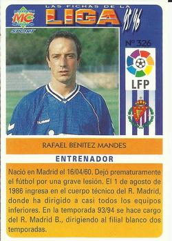 1995-96 Mundicromo Sport Las Fichas de La Liga #326 Benitez Back