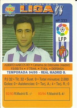 1995-96 Mundicromo Sport Las Fichas de La Liga #333 Marcos Back