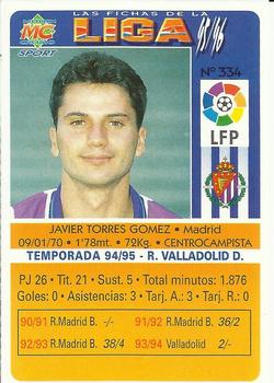 1995-96 Mundicromo Sport Las Fichas de La Liga #334 T. Gomez Back