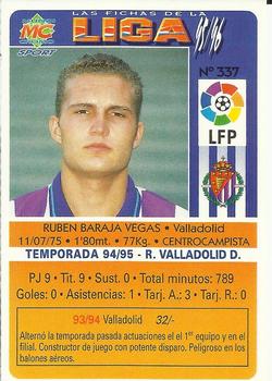1995-96 Mundicromo Sport Las Fichas de La Liga #337 Baraja Back