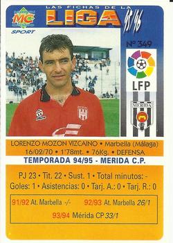 1995-96 Mundicromo Sport Las Fichas de La Liga #349 Loren Back